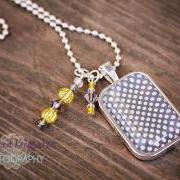 Sweet & Simple Yellow/Gray Pendant Necklace